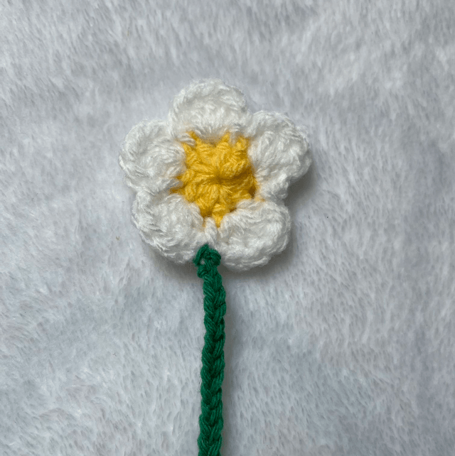 Marque page fleur blanche 