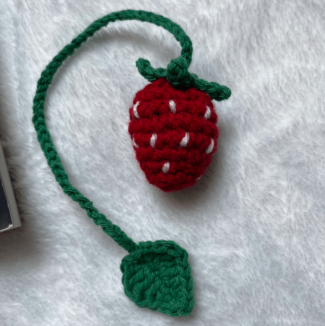 Marque page fraise 