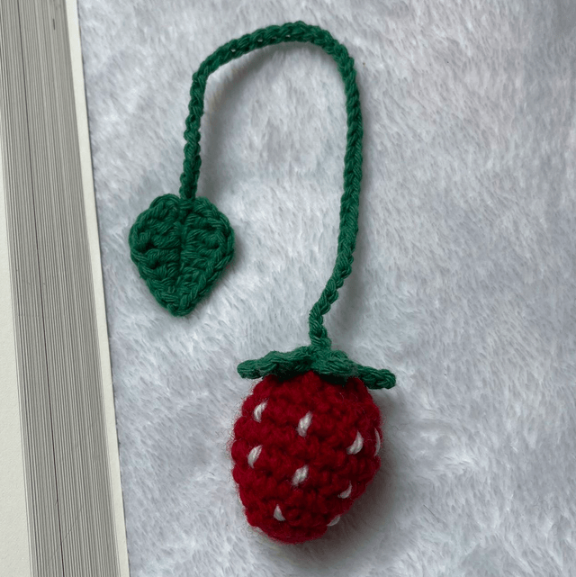 Marque page fraise 